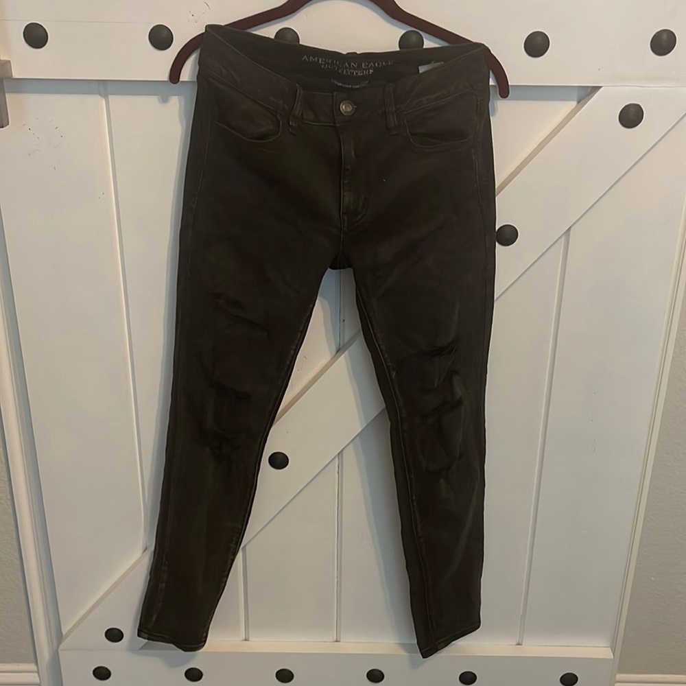 American Eagle Outfitters Brand super super stretchy Black Jeggings size 6R
